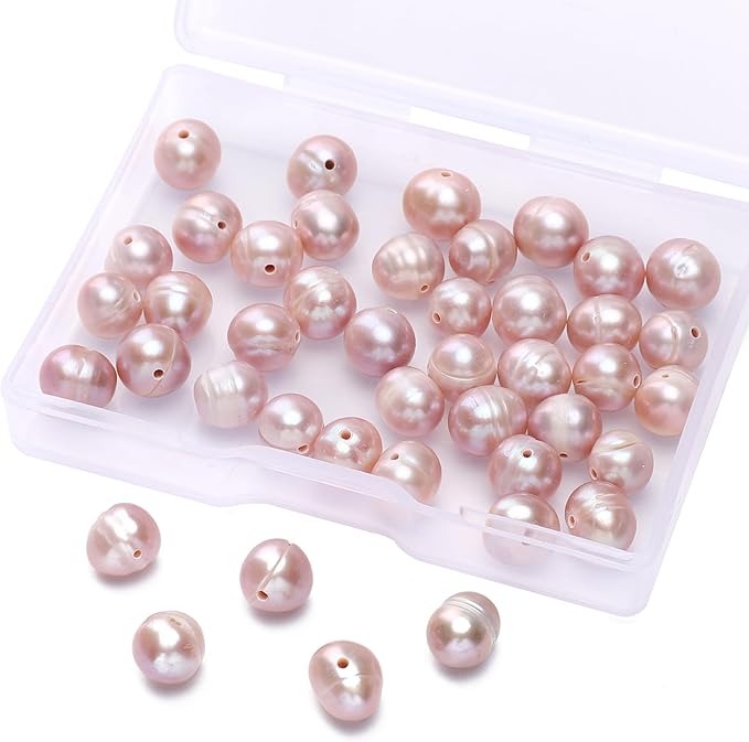 Natural Pearl Beads Potato 7-8mm Purple Freshwater Cultured Loose Gemstone Beads for DIY Jewelry Making 13.8''/Strand HQ