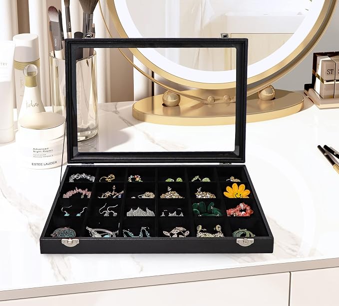 Wudygirl Earring Organizer 24 Grid Jewelry Organizer - Image 2