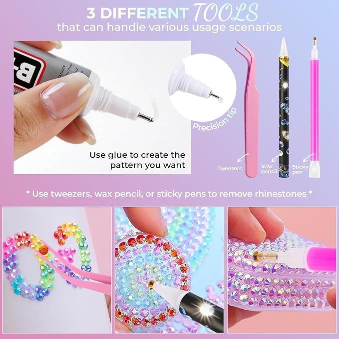 Bedazzling Kit 40000Pcs 40 Colors Resin Jelly Rhinestones, Bedazzler Kit - Image 5