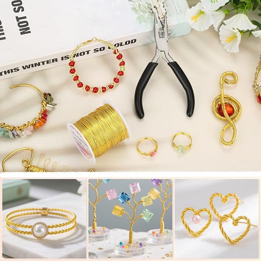 Modacraft 20 Gauge Gold Jewelry Wire & 4-in-1 Pliers Kit - 82FT Tarnish - Image 5