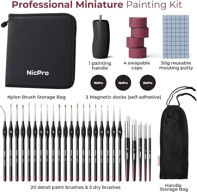 Nicpro Professional Miniature Painting Kit - Image 2