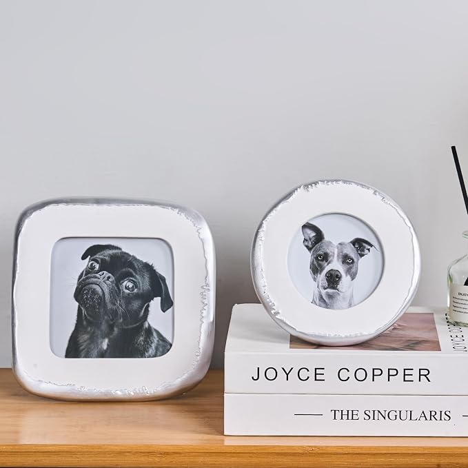 3x3 Picture Frame, Hand-Crafted Resin Dog Picture Frame - Image 5