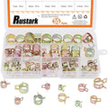 55Pcs Spring Band Type Action Fuel Line Silicone Vacuum Hose Pipe Clamp Low Pressure Air Clip Clamps Fasteners Assortment Kit (5 x 7mm 8mm 9mm 10mm 11mm 12mm 13mm 14mm 15mm 16mm 17mm)