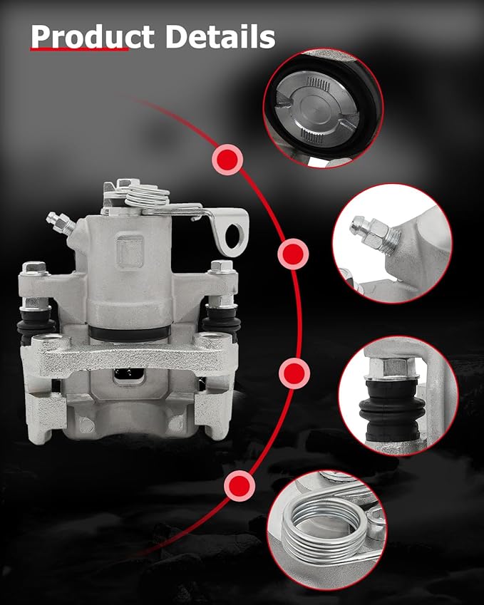 cciyu Rear Right Brake Caliper Assembly w/Bracket 19B2570 For Audi For TT 2000,For Volkswagen For Type-1 1998-2000,For Volkswagen For Golf 1999,For Volkswagen For Jetta 2000