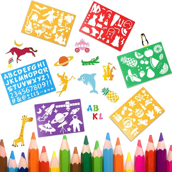 HADDIY Kids Drawing Stencils Set - Image 3