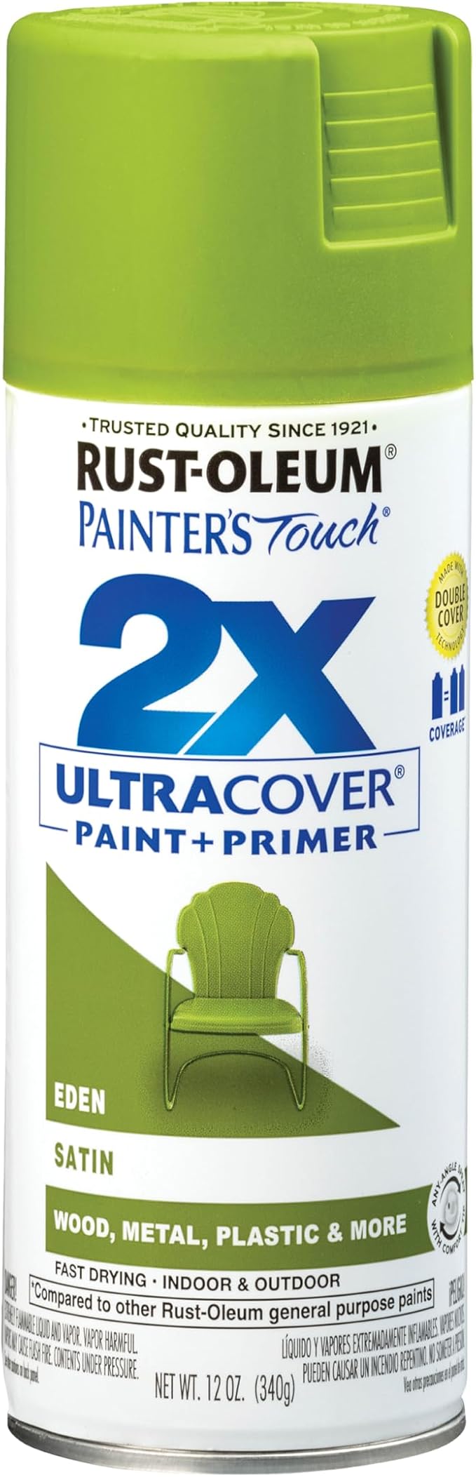 Rust-Oleum Painter's Touch 2X Ultra Cover Spray Paint, Satin Eden by Rust-Oleum