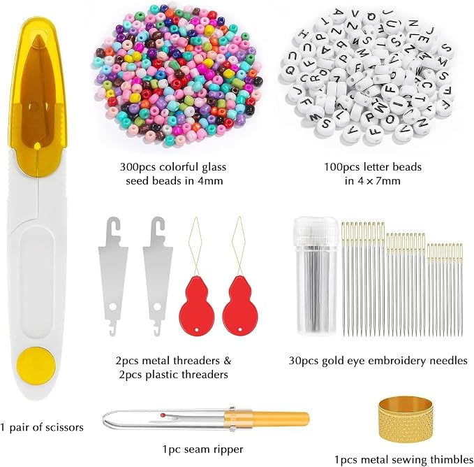 400+Pcs Friendship Bracelet String Kit String Bracelet Making Kit - Image 3