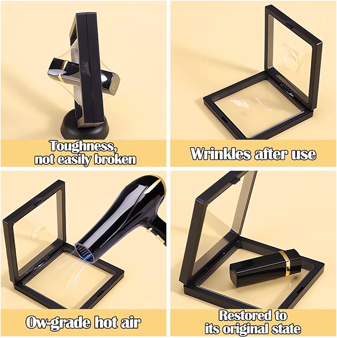 6 Pcs 3D Floating Display Case, Challenge Coins Display Holder Frame - Image 7