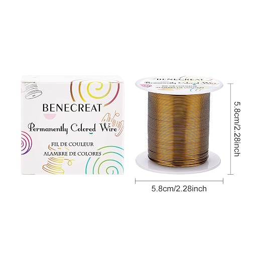BENECREAT 20 Gauge 32 Yards Jewelry Beading Wire Tarnish Resistant Copper Wire - Image 2