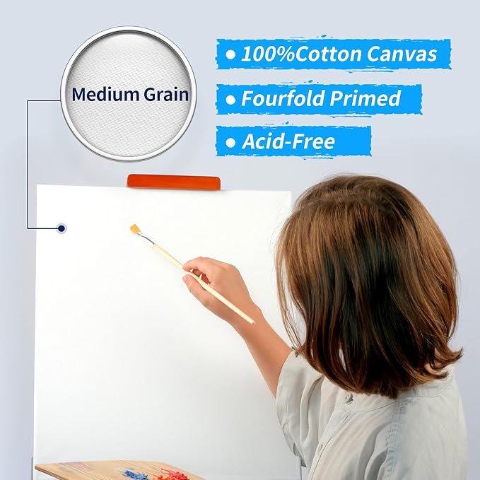 Pre Stretched Canvas 18x24 2 Pack Large Stretched Canvases - Image 3