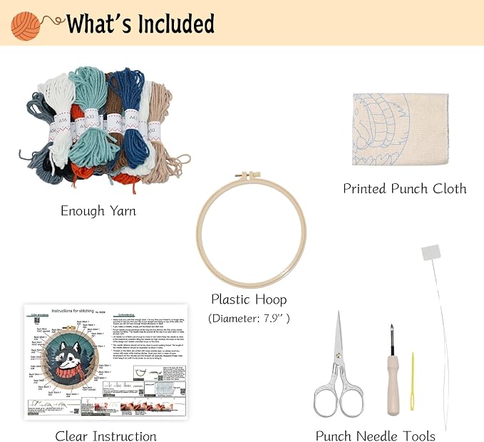 Mooncci Punch Needle Kit for Adult Beginners, Cute Embroidery Kits - Image 2