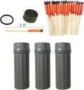 Emergency Fire Starter | Windproof & Waterproof Storm Matches with Waterproof Case & Wax Rope | Survival Gear for Camping, Hiking, Bushcraft, Bug Out Bag