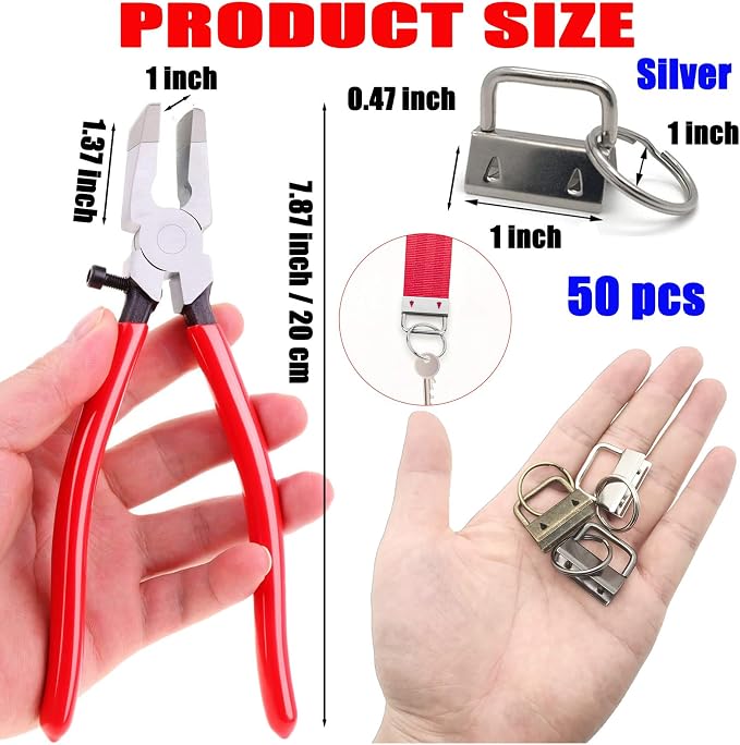 51pc Key Fob Hardware Set with Pliers - Image 3