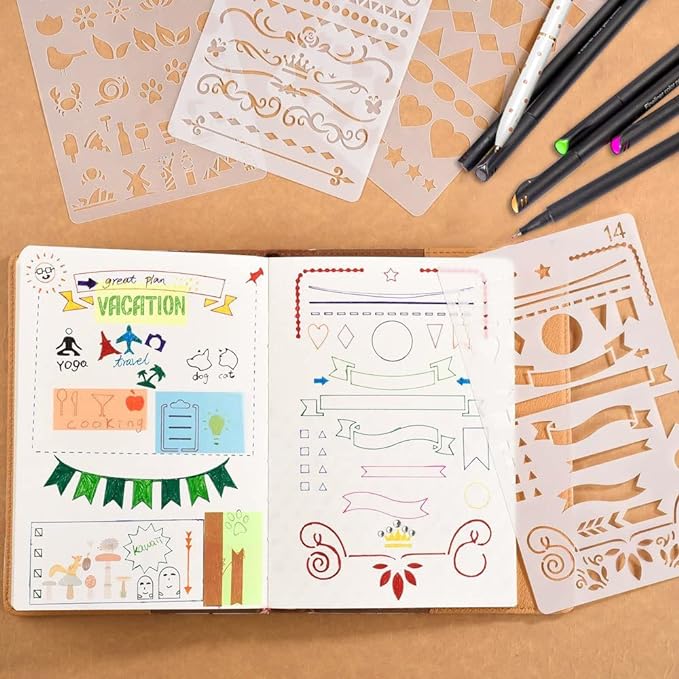 30 PCS Journal Stencils, Planner Stencils - Image 5