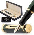 Wordsworth & Black Fountain Pen Set, 18K Gilded Extra Fine Nib, Includes 24 by WordsworthBlack