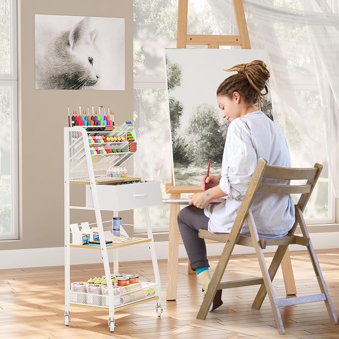 Homsorout 3 Tier Rolling Cart - Image 4