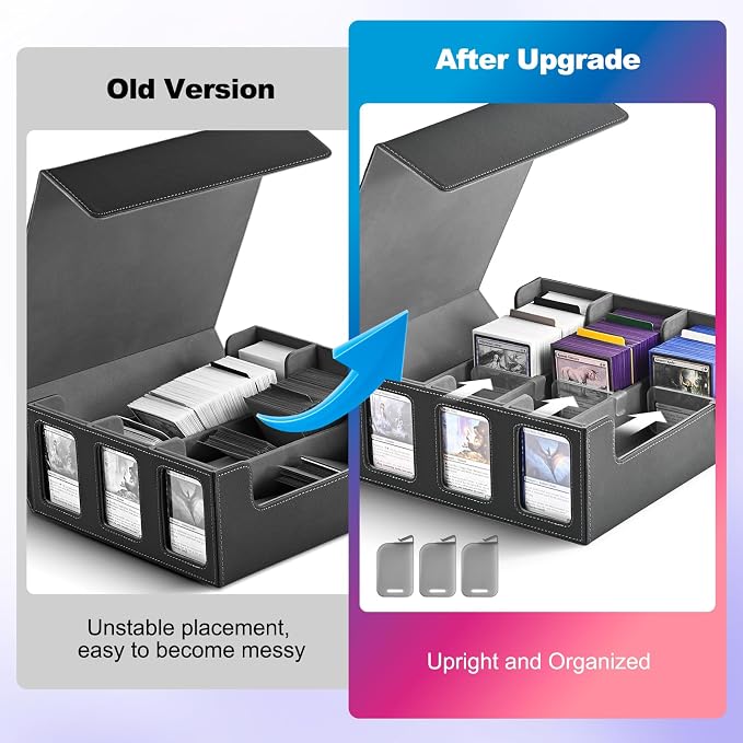 UAONO Card Storage Box for Trading Cards, 1800+ Commander Deck Box for MTG - Image 6
