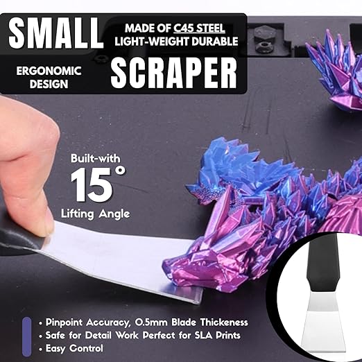 High-Quality 3D Printer Tool Removal Scraper Kit, 2 Types of Sharpened Blades and Sizes, 3D Printer Scrapers for Fast Separation Large Medium Small Models, Great 3D Printer Accessories Gifts