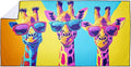 Cool Giraffe Beach Towel Oversized 36" x 72", Thin Lightweight Sand Free Quick Dry Microfiber Towel for Swimming Pool Cruise Camping Travel