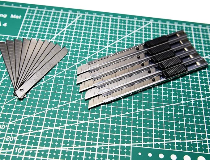9mm Snap Off Utility Knife 5 Pack High Hardness Retractable Box Cutters - Image 7