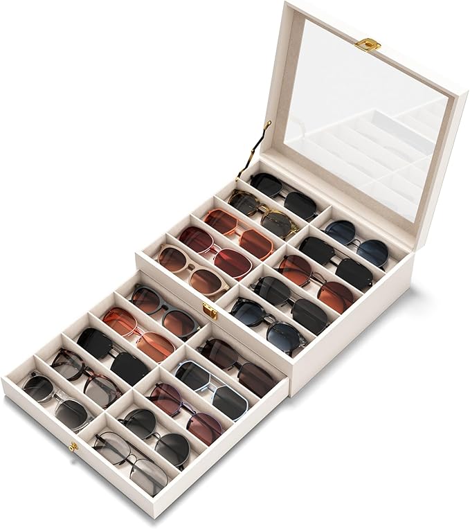 NEWLOOP 20 Slots Sunglass Organizer by NewloopStorageBox-Nomess