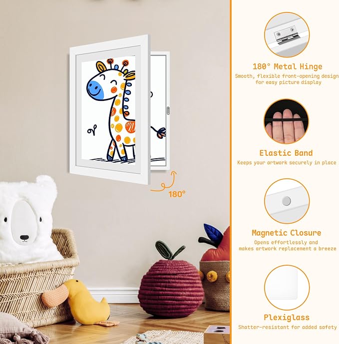 1 Pack Kids Artwork Frames Changeable 8.5 x 11 Inch Children Art Projects - Image 3