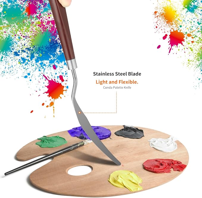 5pcs Palette Knife, Stainless Steel Spatula Palette Knife set, Pallet Knife - Image 4