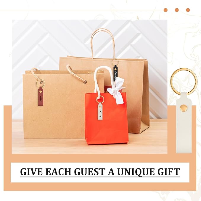 Wavyknot 15 Pcs PU Leather Keychain Blanks Bulk Laser Engraving Blanks Keychain - Image 6
