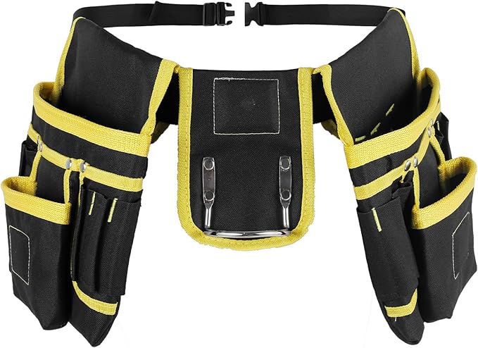 Tool Belt Bag Utility Belt Adjustable Pockets Tool Belts Detachable Work Pouch Bag Heavy Waist Apron Versatile Pouch for Electrician