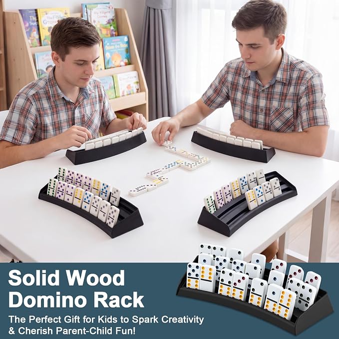 Soulchen Plastic Domino Holders Set of 2 Domino Racks Trays Stands Mexican - Image 6