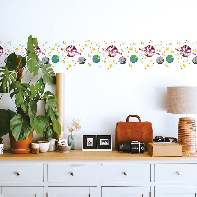 INFUNLY 2pcs Space Planets Wall Stencils - Image 5
