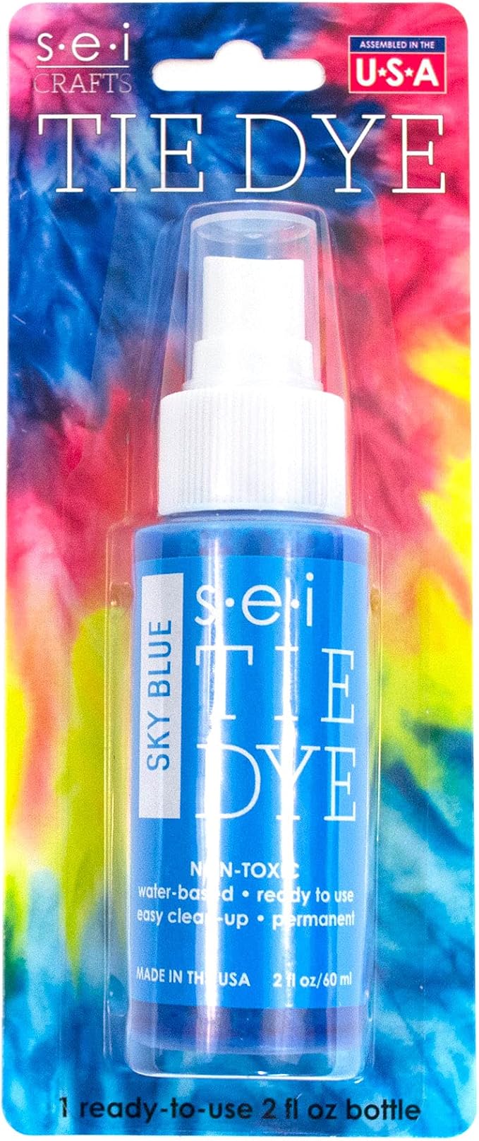 S.E.I. Sky Blue Tie Dye Spray Bottle: 2oz. Non Toxic Fabric Dye Spray, DIY - Image 4