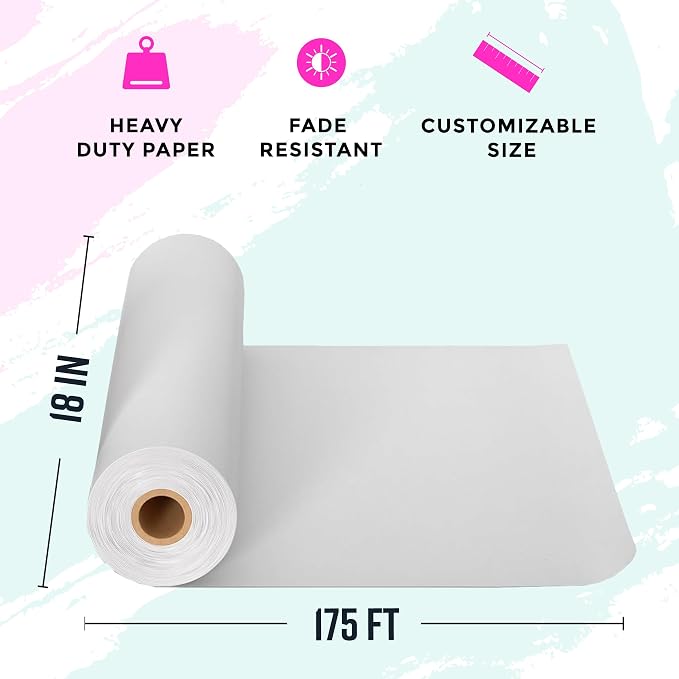 Bryco Goods 18”x2100” White Kraft Paper Roll - Image 3