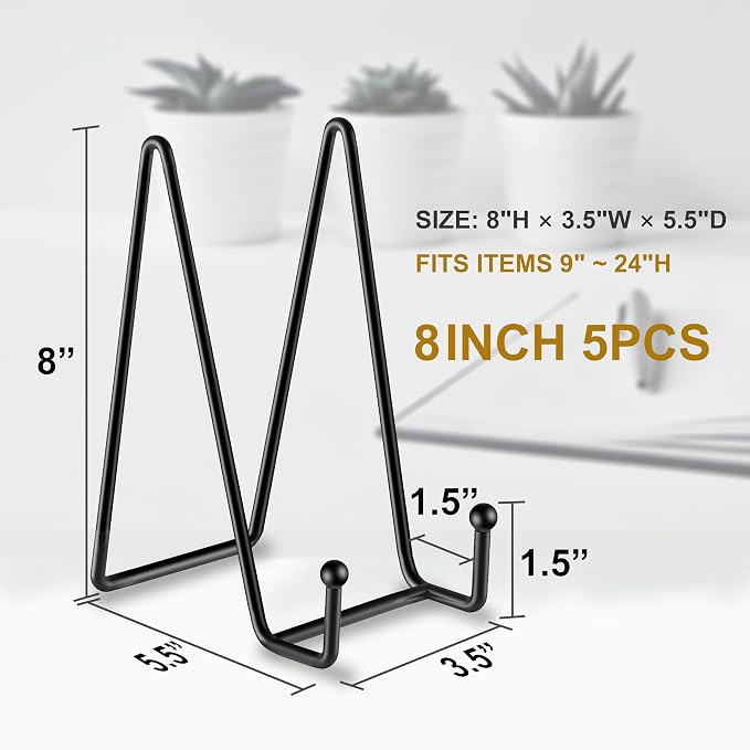 Hoewina 5 Pack 8 Inch Plate Stands - Image 2