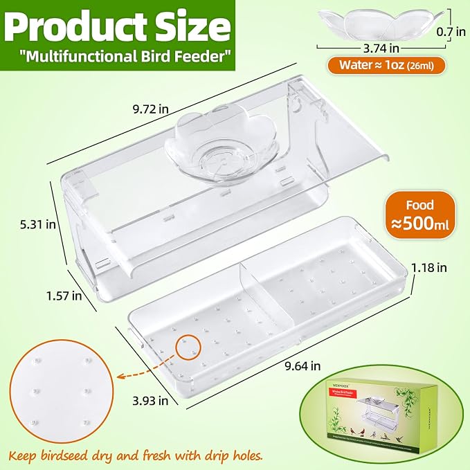 WENMIXER Window Bird Feeder - Image 5