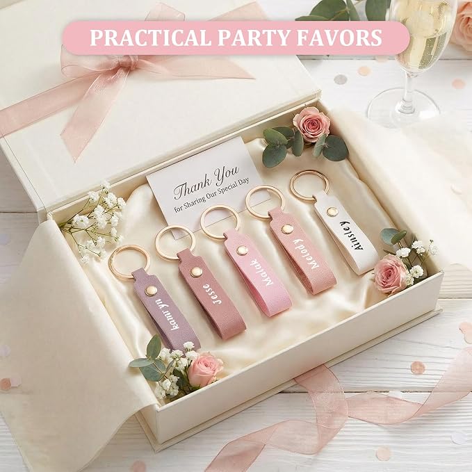 Wavyknot 100 Pcs PU Leather Keychain Blanks Bulk Laser Engraving Blanks - Image 3