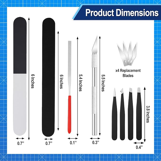 Mandala Crafts 22 PCS 3D Metal Model Tool Sets - Image 2