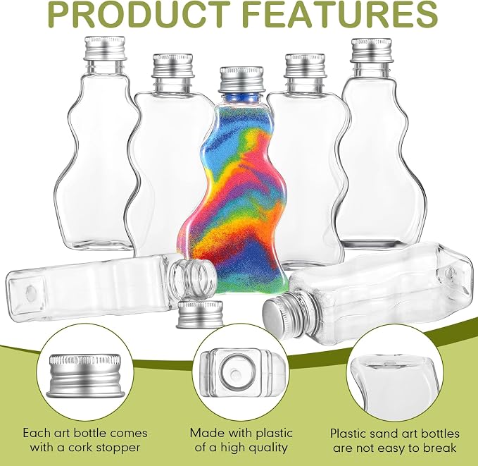 Yaomiao 30 Packs 2.5 oz Plastic Sand Art Bottles - Image 4