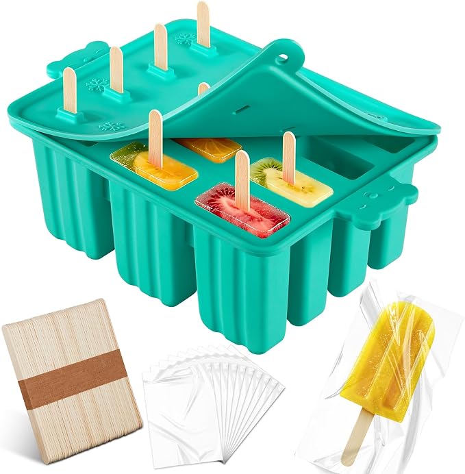 Popsicles Molds Silicone, Bpa-free ice Pop Mold Food Grade Popsicle Maker by Waybesty
