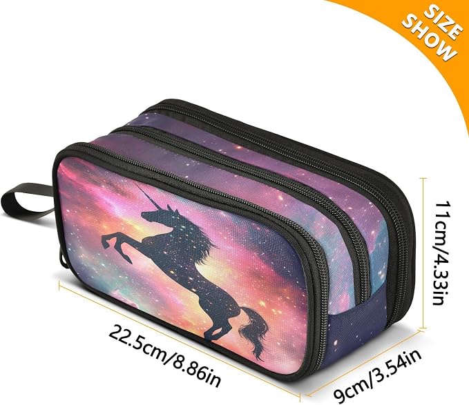 Unicorn Galaxy Sky Pencil Case Box Boys Girls Large Pencil Pouch Zipper - Image 7