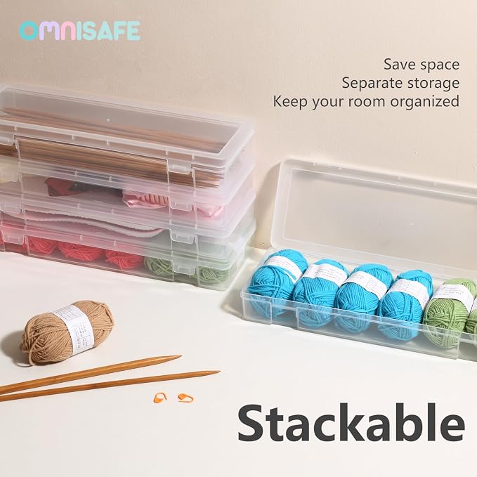 6 Pack Large Plastic Hobby Art Craft Organizer, Storage Containers | Stackable - Image 3