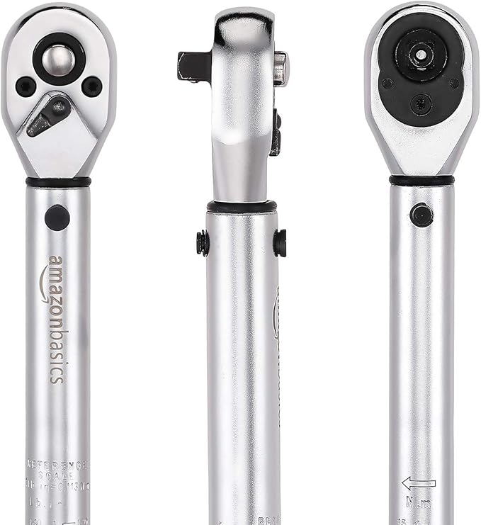 Amazon Basics 1/4-Inch Drive Click Torque Wrench - 20-150 Inch-lb, 2.5-15 Nm