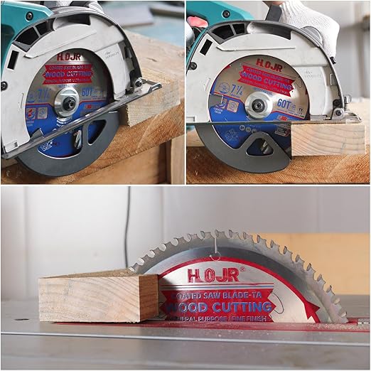 Circular Saw Blades Woodworking TA Series,6-1/2" 60-Tooth 5/8" Arbor,Ultra Finish/General Purpose,Special Anti-Thermal Adhesion Coating on Cutting Edges -TA,High Finish,Long Life,6-1/2" 60T TA
