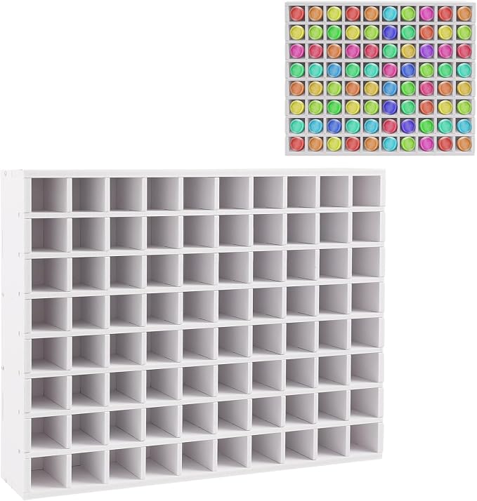 80 Grids Paint Organizer, Wall Mountable Craft Paint Storage Rack, Paint Bottle by Unknown