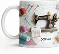 Personalized Vintage Sewing Machine Coffee Mug by ALMAGEMSUS
