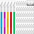 55 PCS Exacto Knife Set, 5 Piece Craft Knife and 50 Additional SK5 Blades by TIFICAL