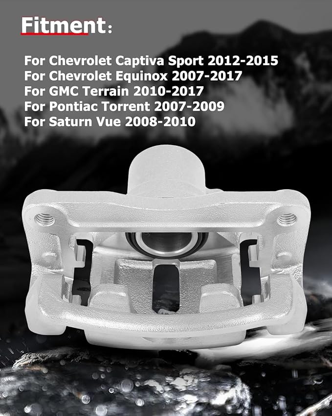 cciyu Rear Left & Right Brake Calipers Assembly w/Bracket 18B5040 18B5041 For Chevy For Captiva Sport/For Equinox,For GMC For Terrain,For Pontiac For Torrent,For Saturn For Vue