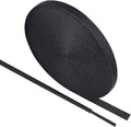 Black 2:1 Ratio Automotive Heat Shrink Braided Sleeving,Wear-Resistant Flat Woven Shrinkable Sleeve Fabric Car Cable Wires Hoses Protection (1/4"-50ft)