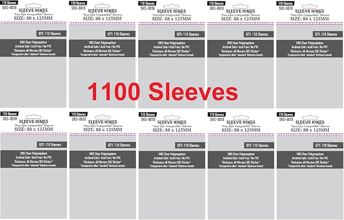Sleeve Kings Tiny Epic Compatible Sleeves 88 X125 mm by SleeveKings