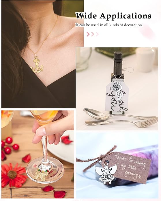 JIALEEY 150 PCS Wholesale Bulk Lots Jewelry Making Charms Mixed Antique Silver - Image 7